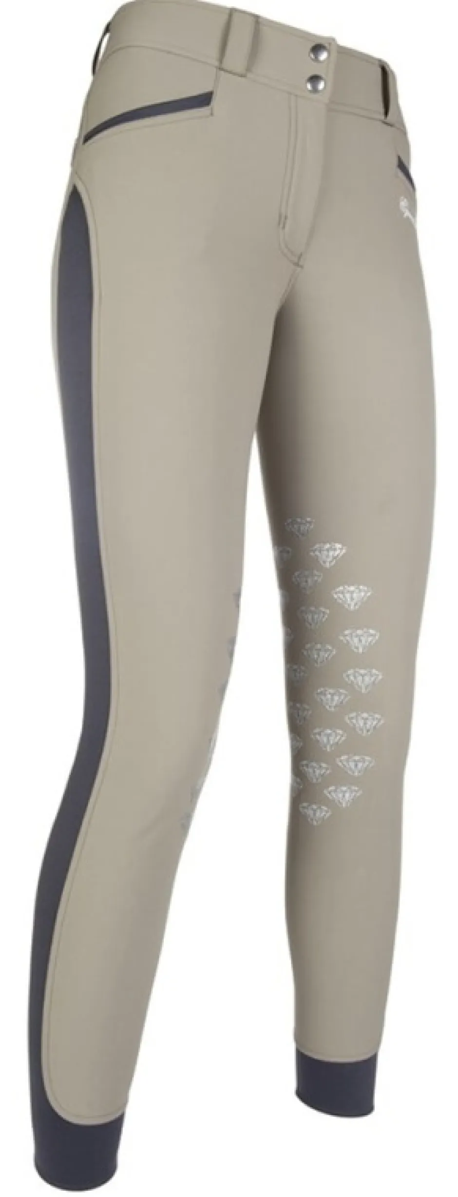 HKM Reithose -Diamonds EVA Pink Star- Silikon-Kniebesatz