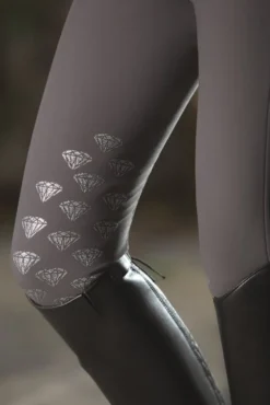 HKM Reithose -Diamonds EVA Pink Star- Silikon-Kniebesatz