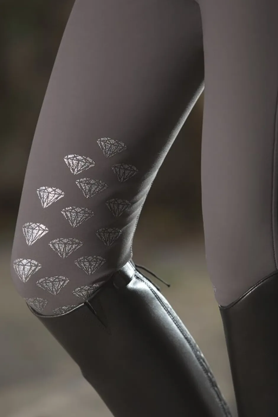 HKM Reithose -Diamonds EVA Pink Star- Silikon-Kniebesatz