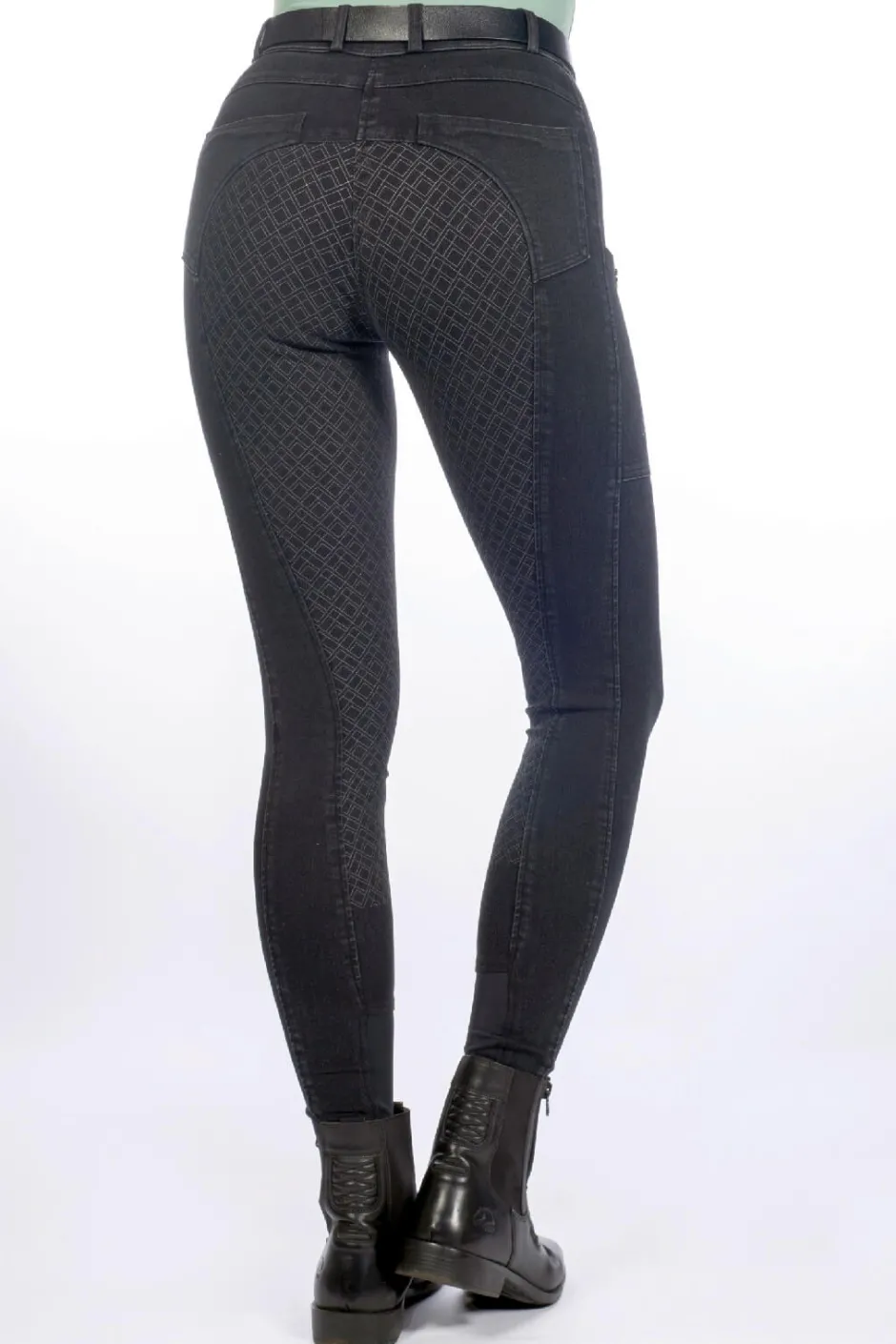 HKM Reithose -Harbour Island Denim- Silikon-Vollbesatz