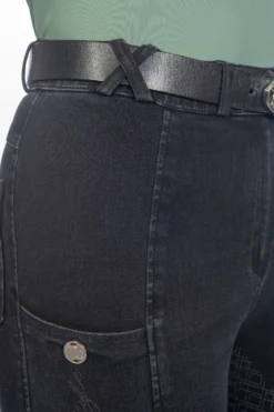 HKM Reithose -Harbour Island Denim- Silikon-Vollbesatz