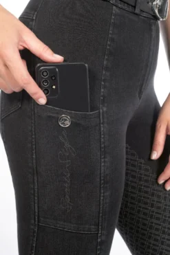 HKM Reithose -Harbour Island Denim- Silikon-Vollbesatz
