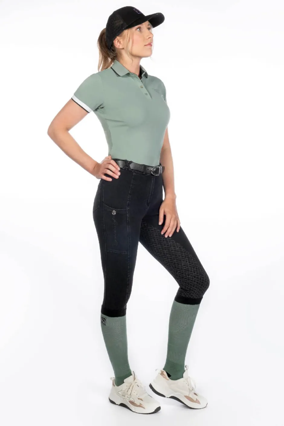 HKM Reithose -Harbour Island Denim- Silikon-Vollbesatz