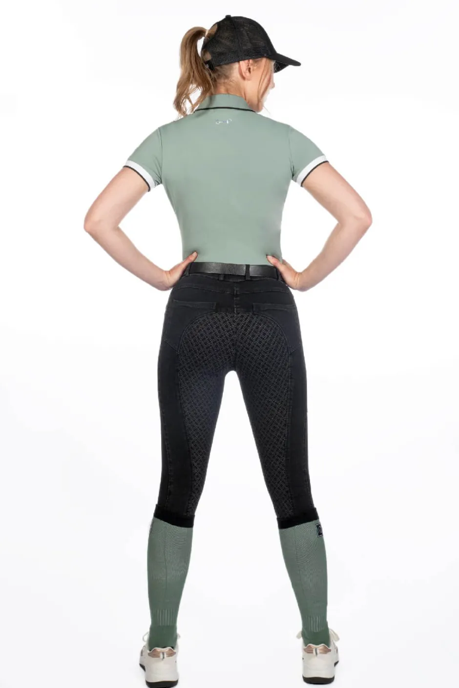 HKM Reithose -Harbour Island Denim- Silikon-Vollbesatz