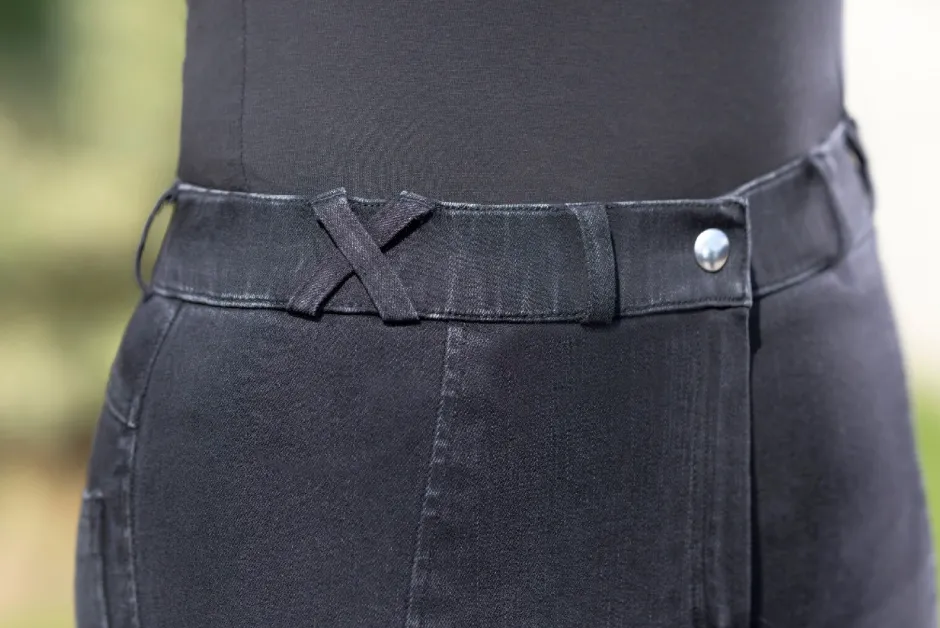 HKM Reithose -Harbour Island Denim- Silikon-Vollbesatz