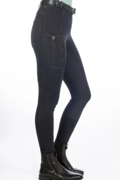 HKM Reithose -Harbour Island Denim- Silikon-Vollbesatz
