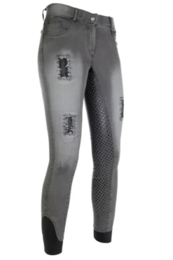 HKM Reithose -Hard Used- Silikon-Vollbesatz