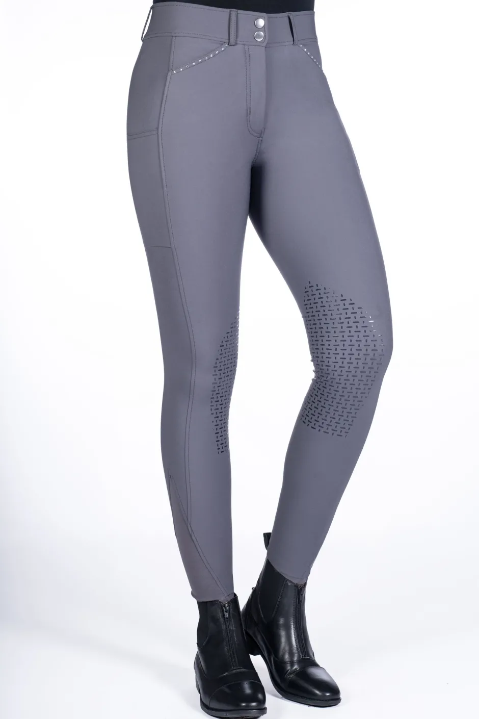 HKM Reithose -Helene- Silikon-Kniebesatz