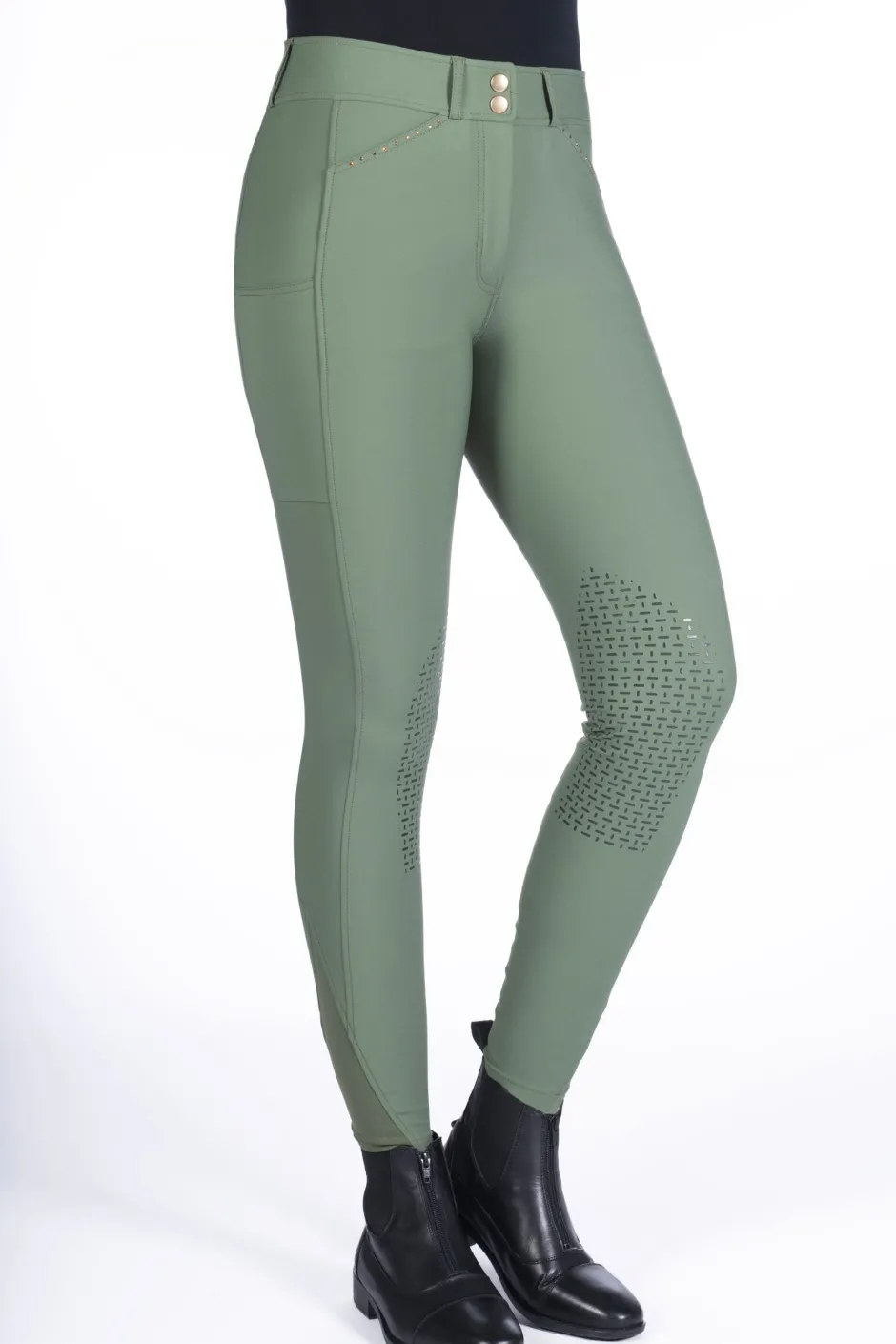 HKM Reithose -Helene- Silikon-Kniebesatz