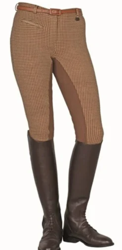 HKM Reithose -Karo- Dreiviertel Besatz