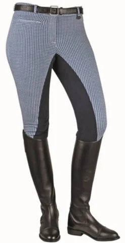 HKM Reithose -Karo- Dreiviertel Besatz