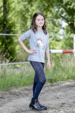 HKM Reitleggings -Flow Reflective Kids- Silikon-Vollb.