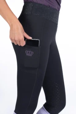HKM Reitleggings -Lavender Bay- Silikon-Kniebesatz