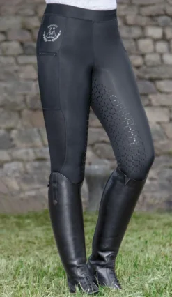 HKM Reitleggings -Mesh- Silikon-Vollbesatz
