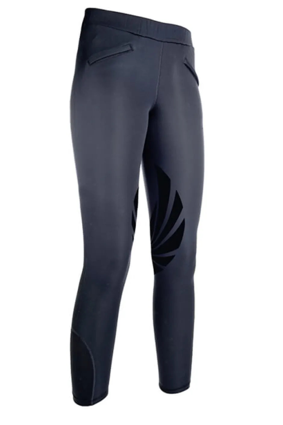 HKM Reitleggings Softshell -Heat- Silikon-Kniebesatz