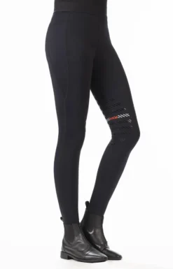 HKM Reitleggings -Sports- Silikon-Kniebesatz
