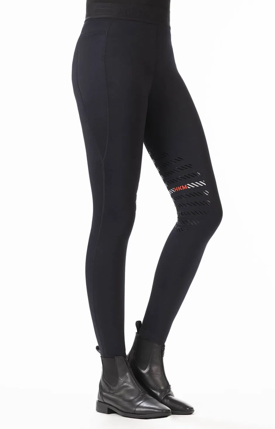HKM Reitleggings -Sports- Silikon-Kniebesatz
