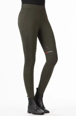 HKM Reitleggings -Sports- Silikon-Kniebesatz