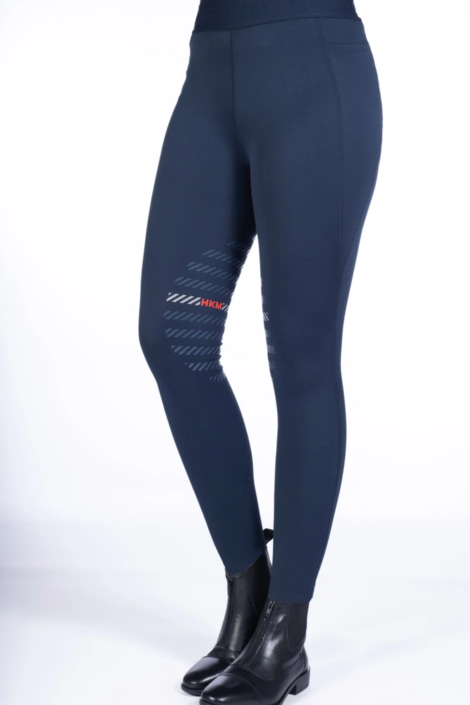 HKM Reitleggings -Sports- Silikon-Kniebesatz