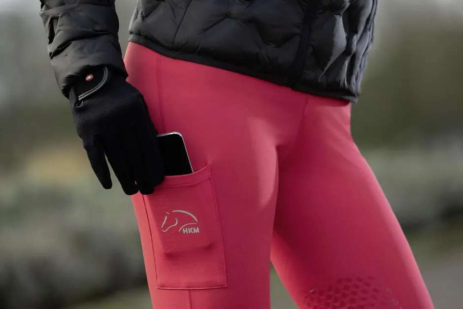 HKM Reitleggings -Wien- Style Silikon-Kniebesatz