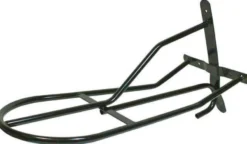 HKM Sattelhalter aus Metall, Wandmontage, schwarz, schwarz