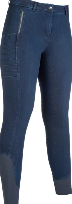 HKM SELECTION Reithose -Aruba Denim- Silikon-Vollbesatz