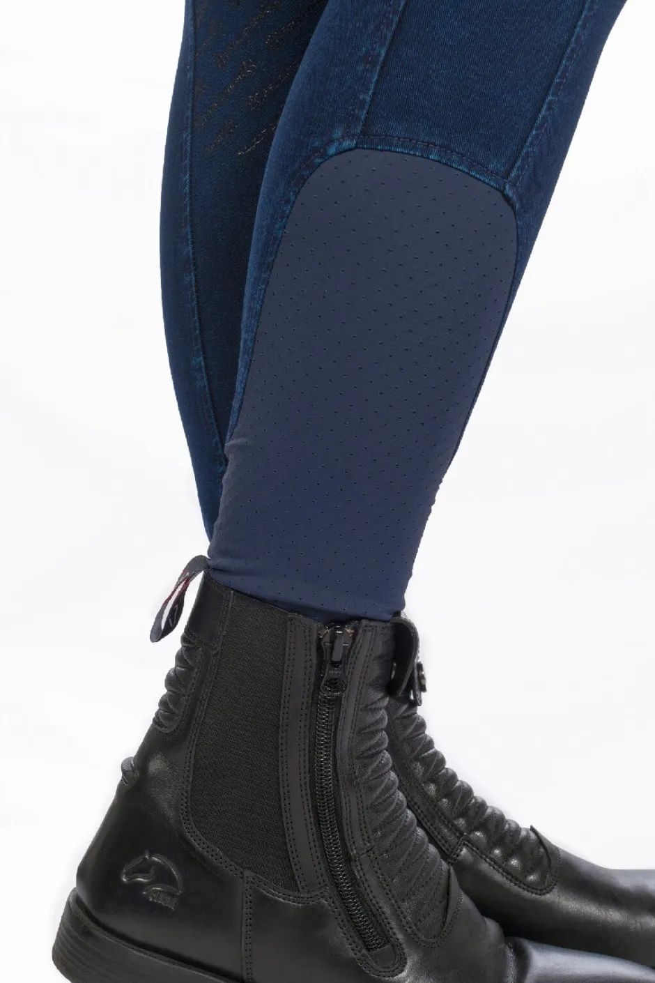 HKM SELECTION Reithose -Aruba Denim- Silikon-Vollbesatz