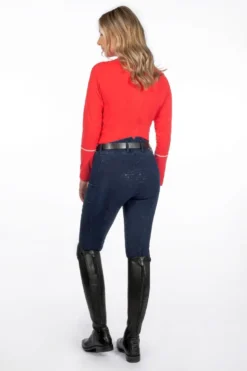 HKM SELECTION Reithose -Aruba Denim- Silikon-Vollbesatz