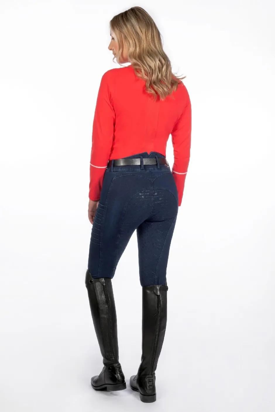 HKM SELECTION Reithose -Aruba Denim- Silikon-Vollbesatz