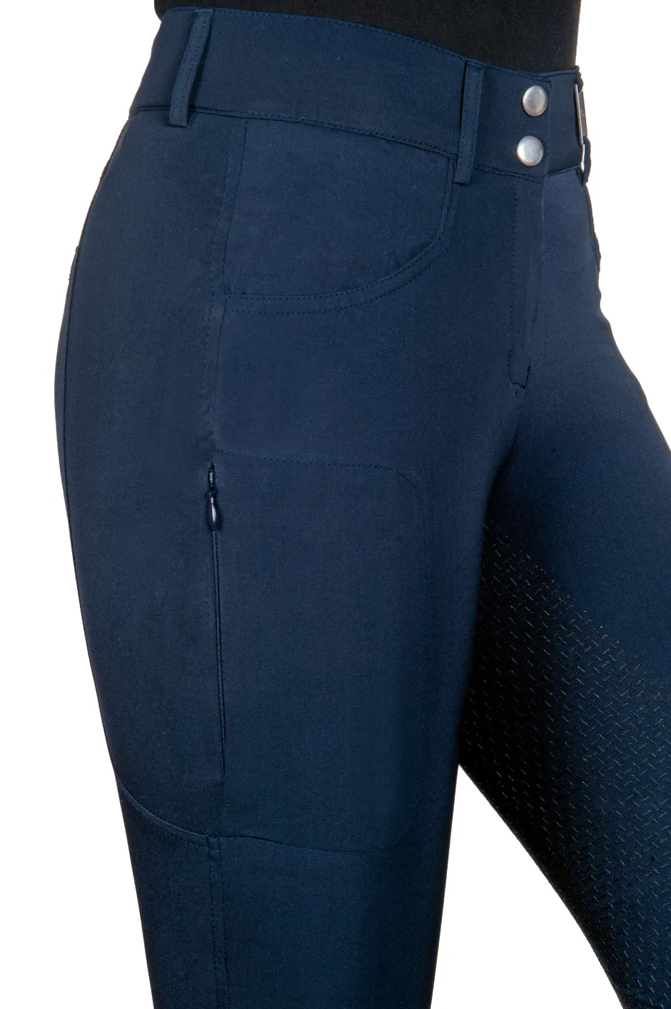 HKM Vollbesatzreithose -Sunny- Silikon Vollbesatz Reithose mit Handytasche & elastischem Abschluss