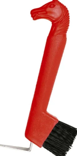 Hufkratzer mit Bürste, Pferdefopf