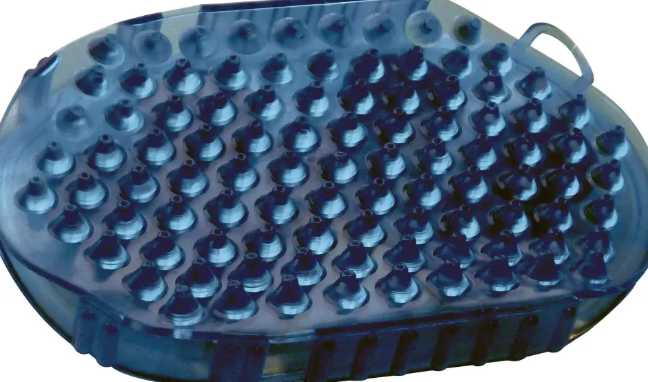 2 in 1 Putzhandschuh Striegel und Massage