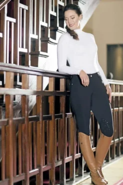 Lauria Garrelli by HKM Reithose -LG Basic- Silikon-Kniebesatz