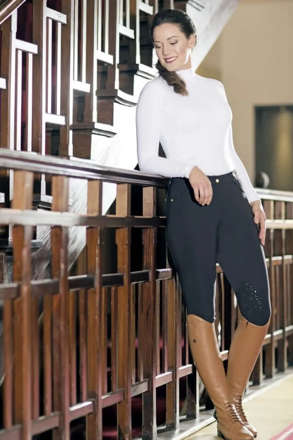 Lauria Garrelli by HKM Reithose -LG Basic- Silikon-Kniebesatz
