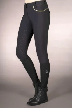 LAURIA GARRELLI by HKM Reithose -Limone- Silikon-Vollbesatz