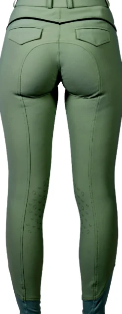 LAURIA GARRELLI by HKM Reithose -Limone- Silikon-Kniebesatz