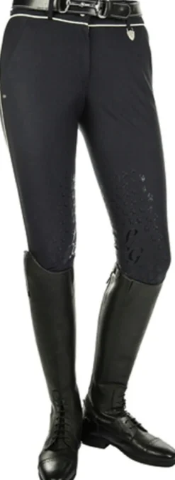 Lauria Garrelli by HKM Reithose -Neapel- Piping -Silikon Knie Besatz