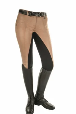 Lauria Garrelli by HKM Reithose -Champagne brilliance- Alos Vollbesatz, Kurzgrösse 21, caramel/schwa