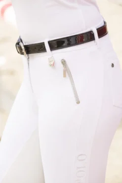 Lauria Garrelli by HKM Reithose -Polo classic stripe- Dreiviertel Alos Besatz