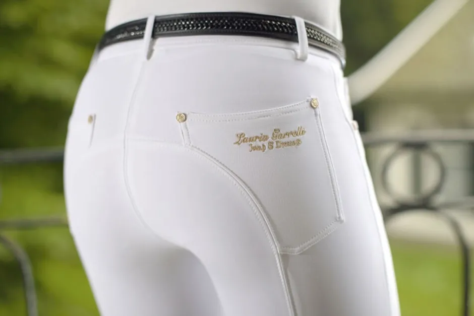 Lauria Garrelli by HKM Reithose -LG Basic- Stoff-Kniebesatz