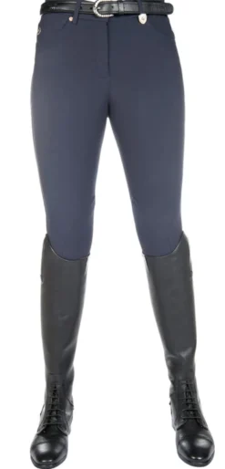 Lauria Garrelli by HKM Reithose -LG Basic- Stoff-Kniebesatz