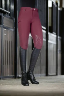 Lauria Garrelli by HKM Reithose -Morello PAM- Silikon-Kniebesatz