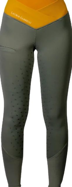 LAURIA GARRELLI by HKM Reitleggings -Limone- Silikon-Vollbesatz