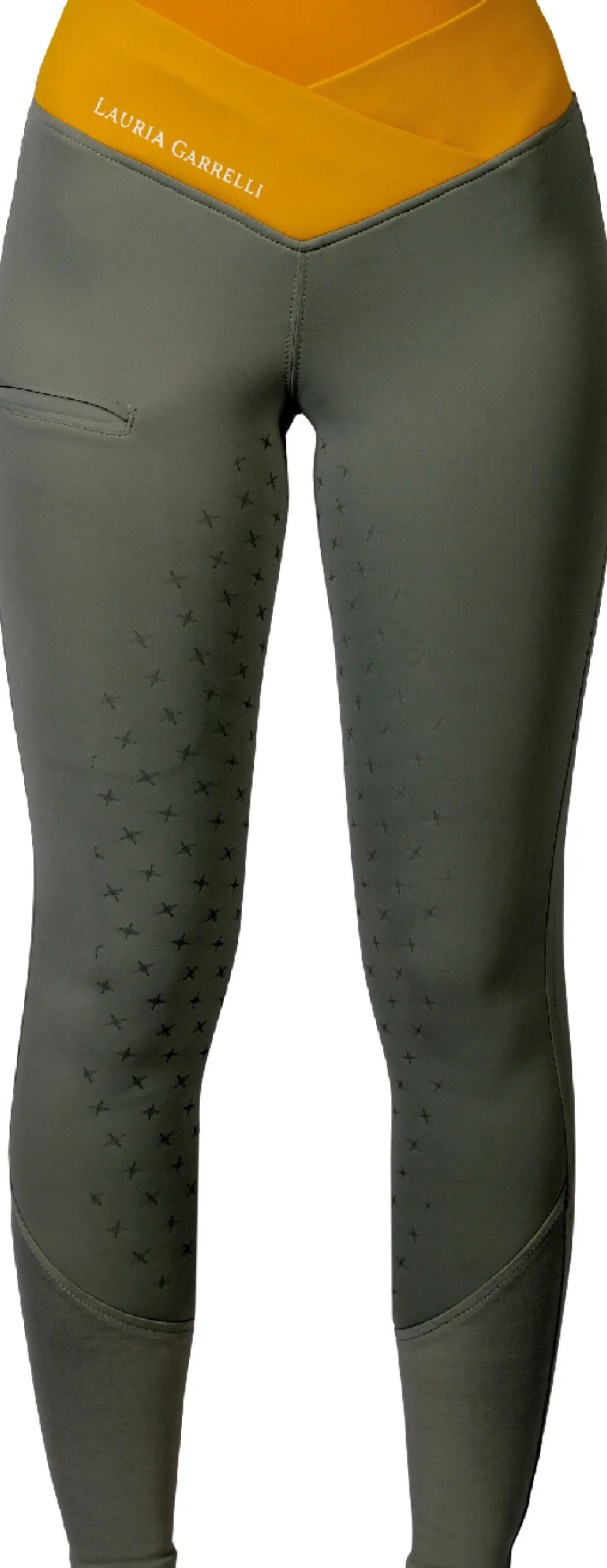 LAURIA GARRELLI by HKM Reitleggings -Limone- Silikon-Vollbesatz