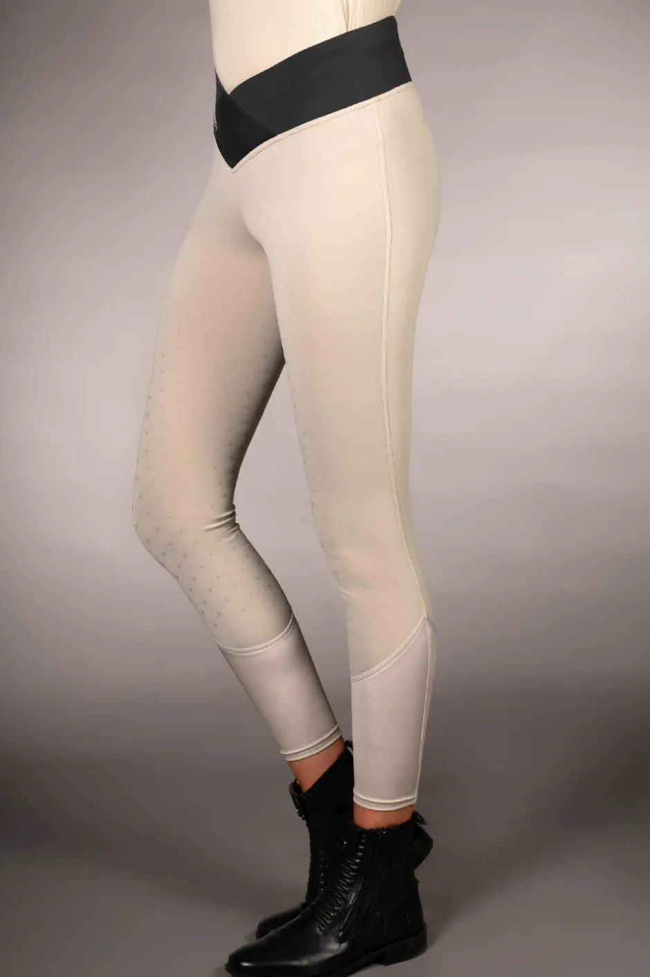 LAURIA GARRELLI by HKM Reitleggings -Limone- Silikon-Vollbesatz