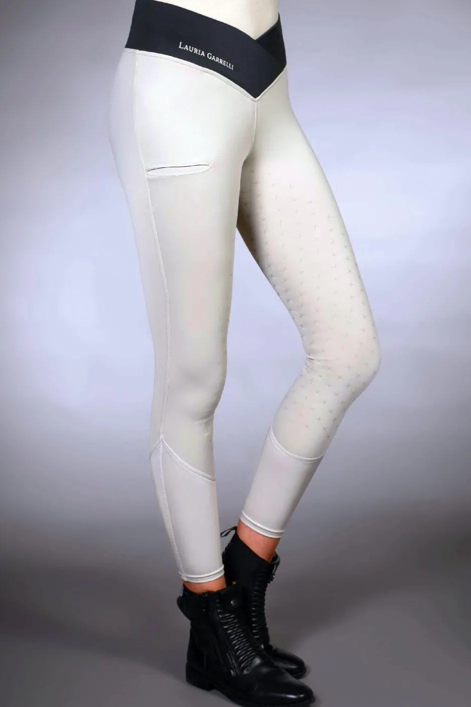 LAURIA GARRELLI by HKM Reitleggings -Limone- Silikon-Vollbesatz