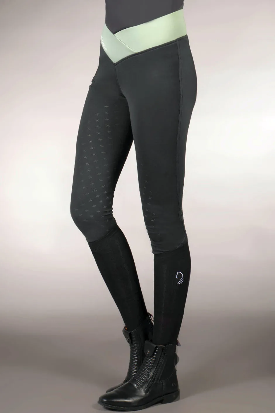 LAURIA GARRELLI by HKM Reitleggings -Limone- Silikon-Vollbesatz
