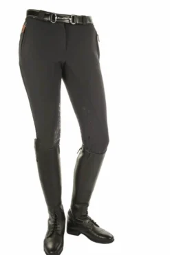 Lauria Garrelli by HKM Softshellreithose -Champagne- Silikon Kniedruck