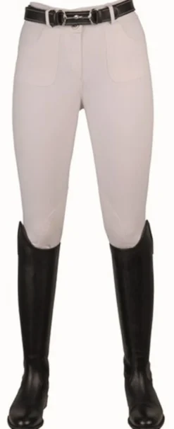 Lauria Garrelli Reithose -Pretty Toskana- Kniebesatz aus Oberstoff by HKM, Damengrösse 42, weiß