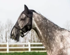 Leichte Netzfliegenhaube, Warmblut, schwarz